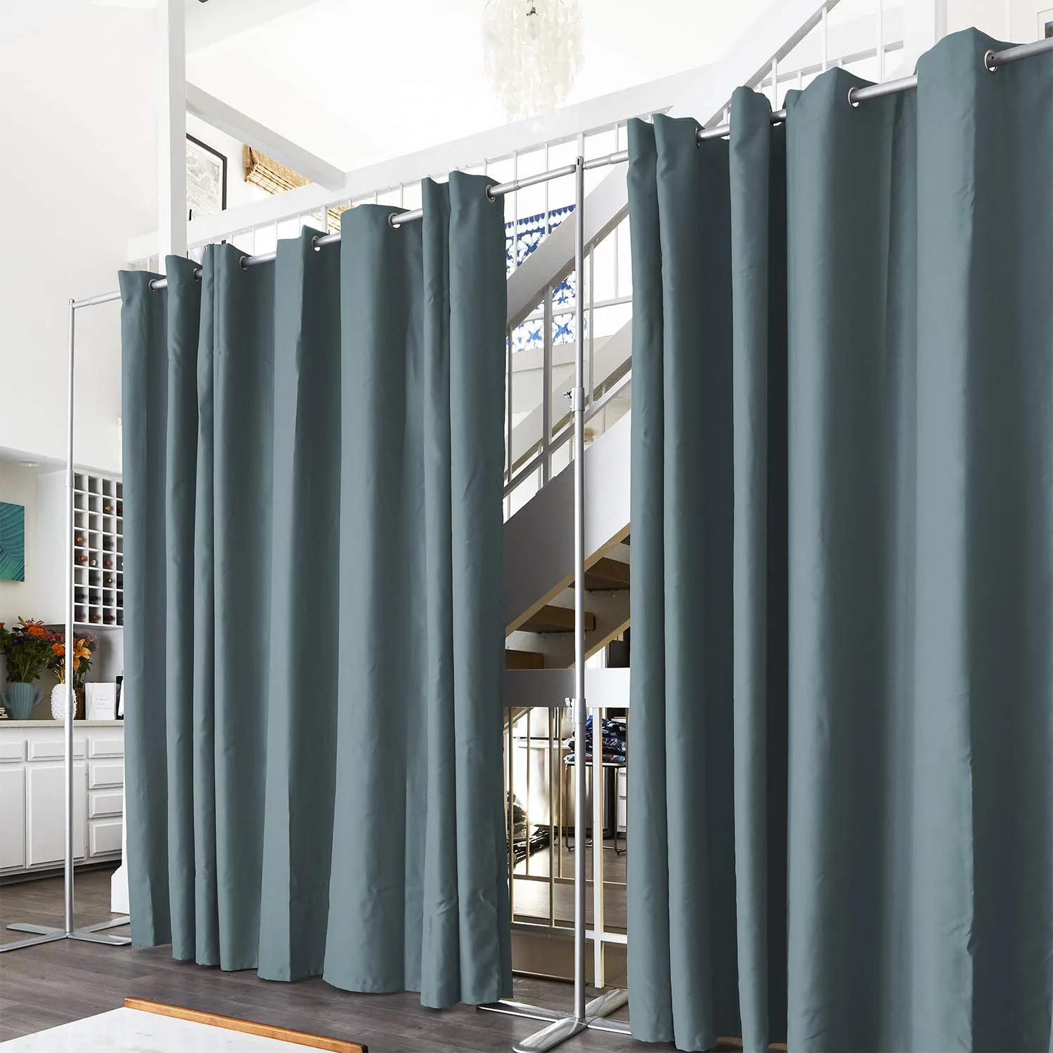 End2End Room Divider Kit - X-Large B, 9ft Tall x 14ft - 18ft Wide, Dark Chocolate (Room