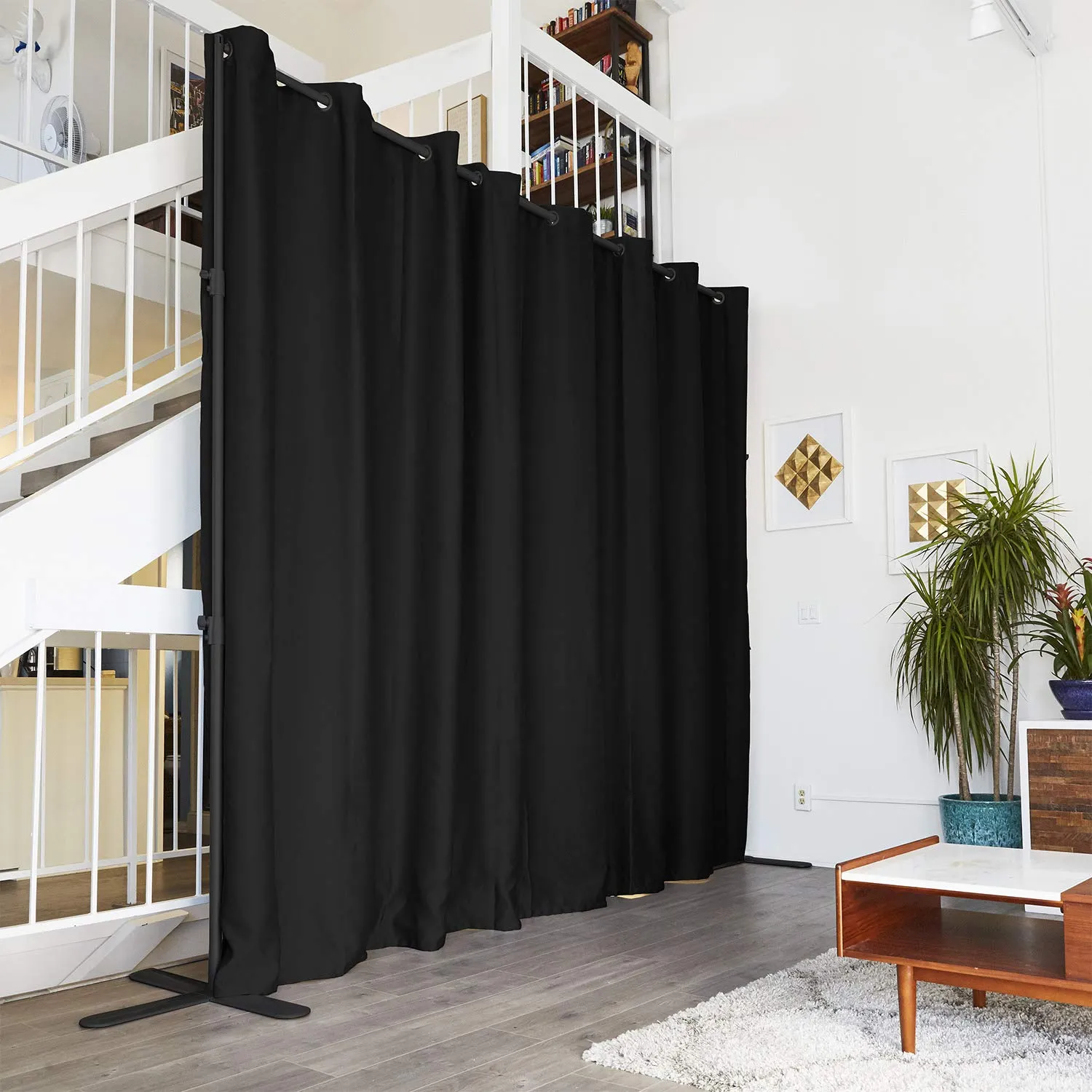 End2End Room Divider Kit - X-Large B, 9ft Tall x 14ft - 18ft Wide, Dark Chocolate (Room