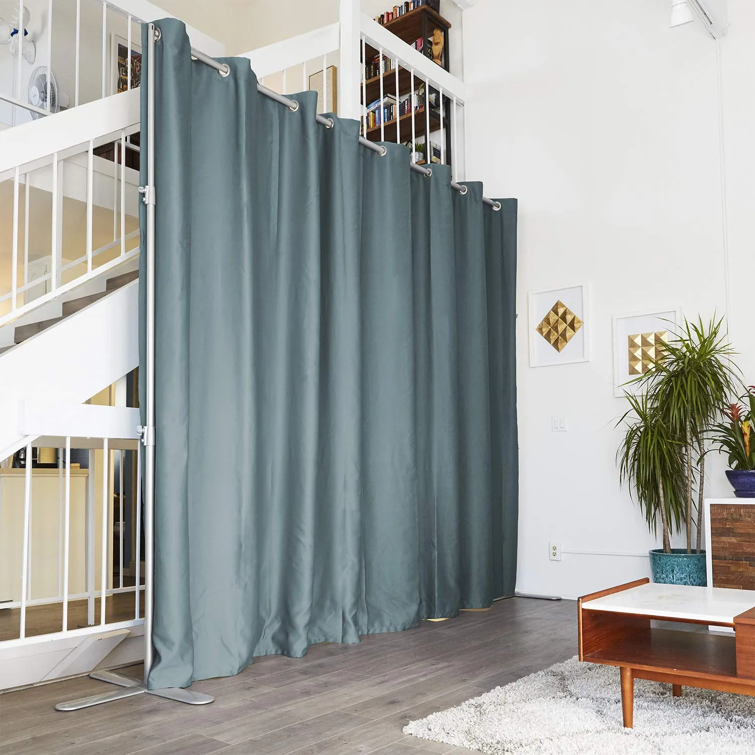 End2End Room Divider Kit - X-Large B, 9ft Tall x 14ft - 18ft Wide, Dark Chocolate (Room
