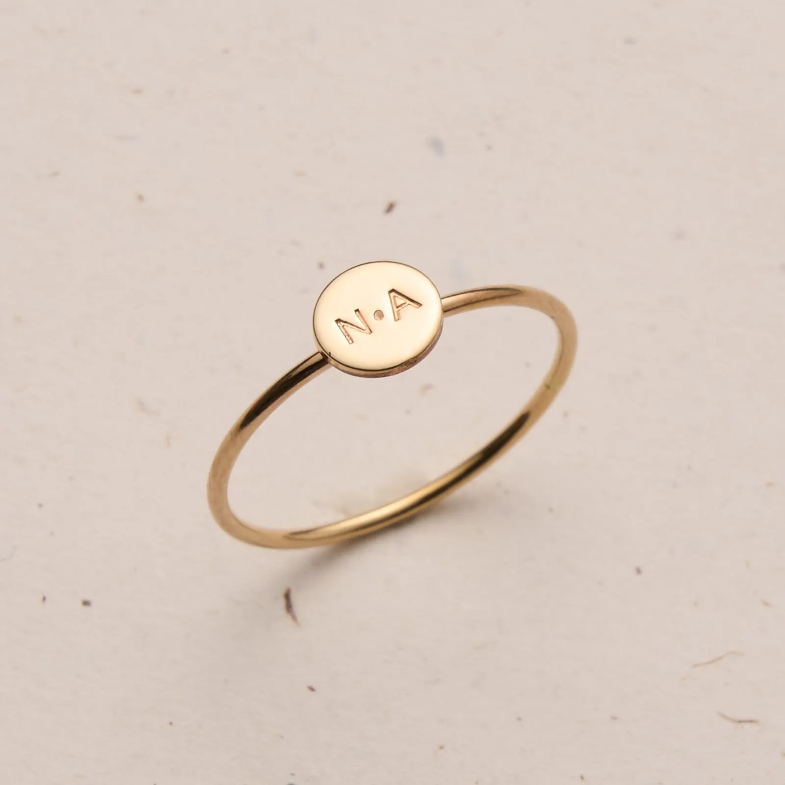 Florence Initial Tiny Pendant Ring