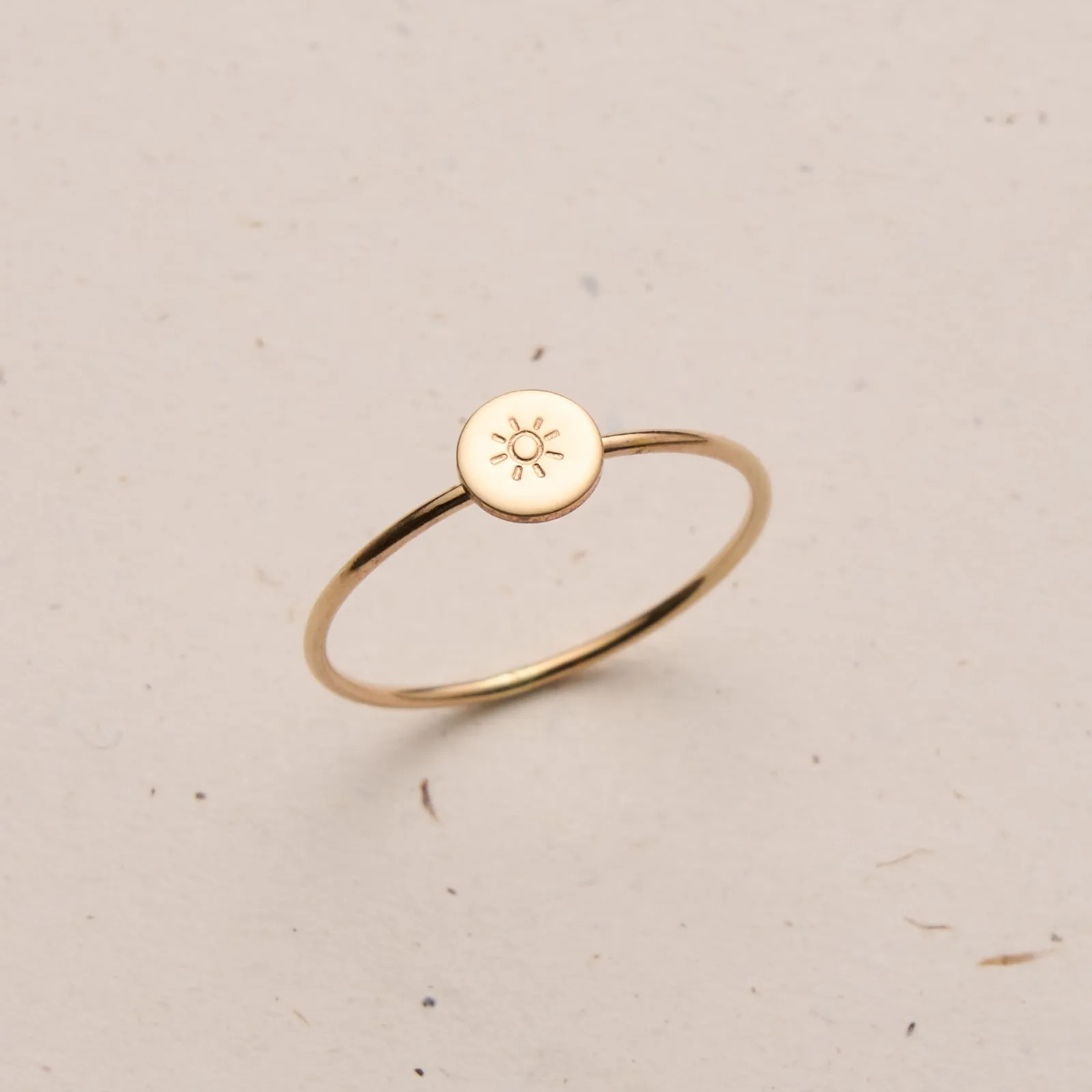 Florence Initial Tiny Pendant Ring