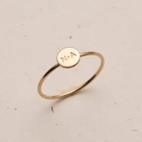 Florence Initial Tiny Pendant Ring