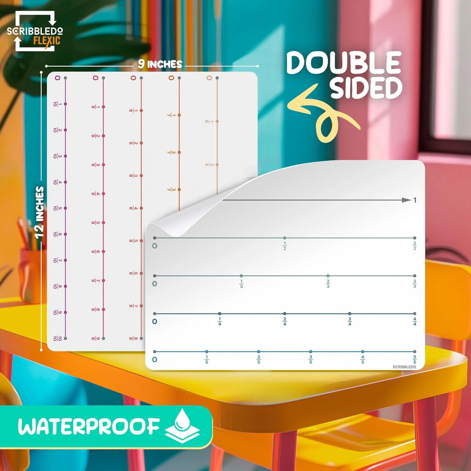 Fraction Flexic Sheet 9"x12" (10 pc)