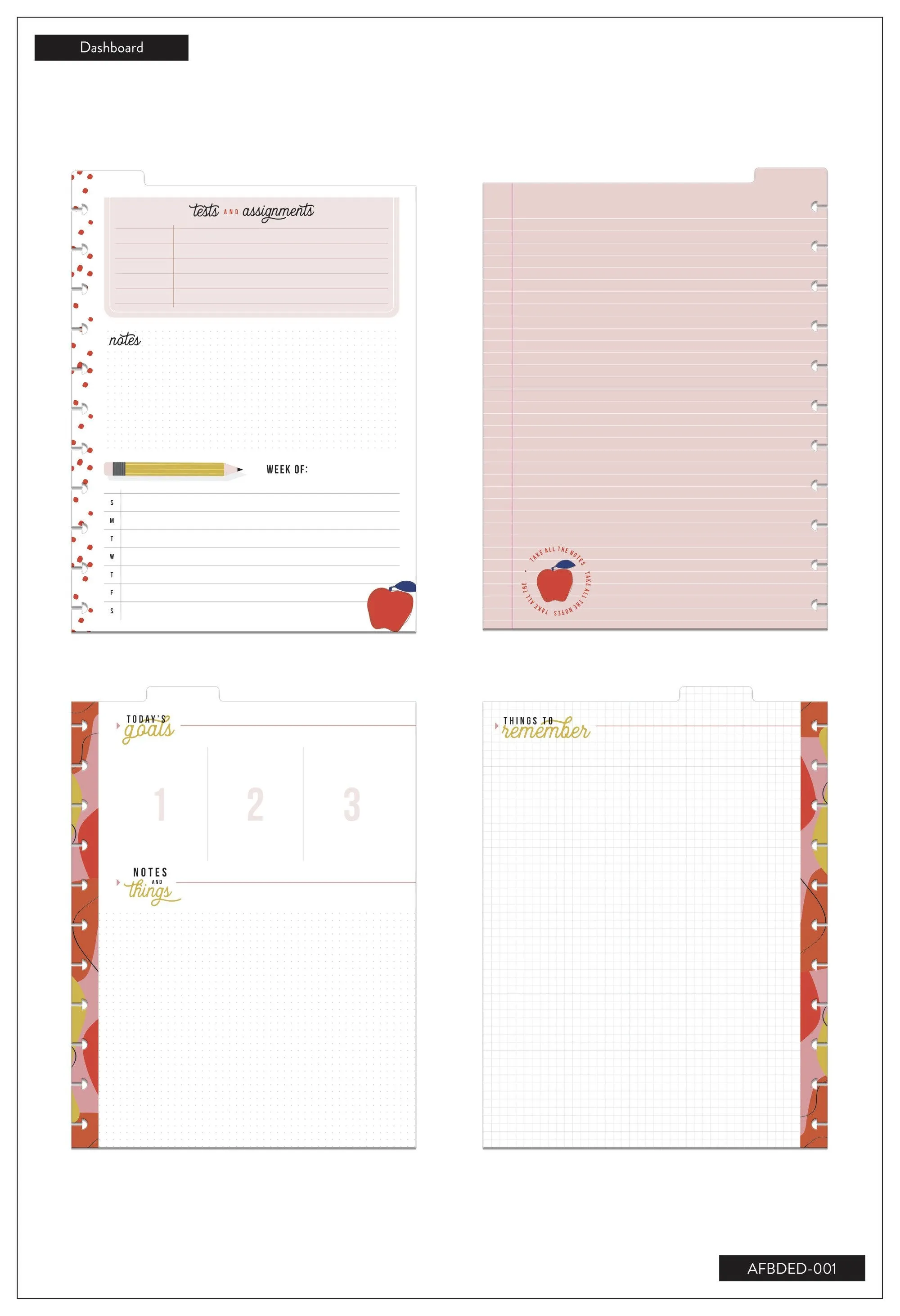 Fresh Start Big Wet Erase Dashboard