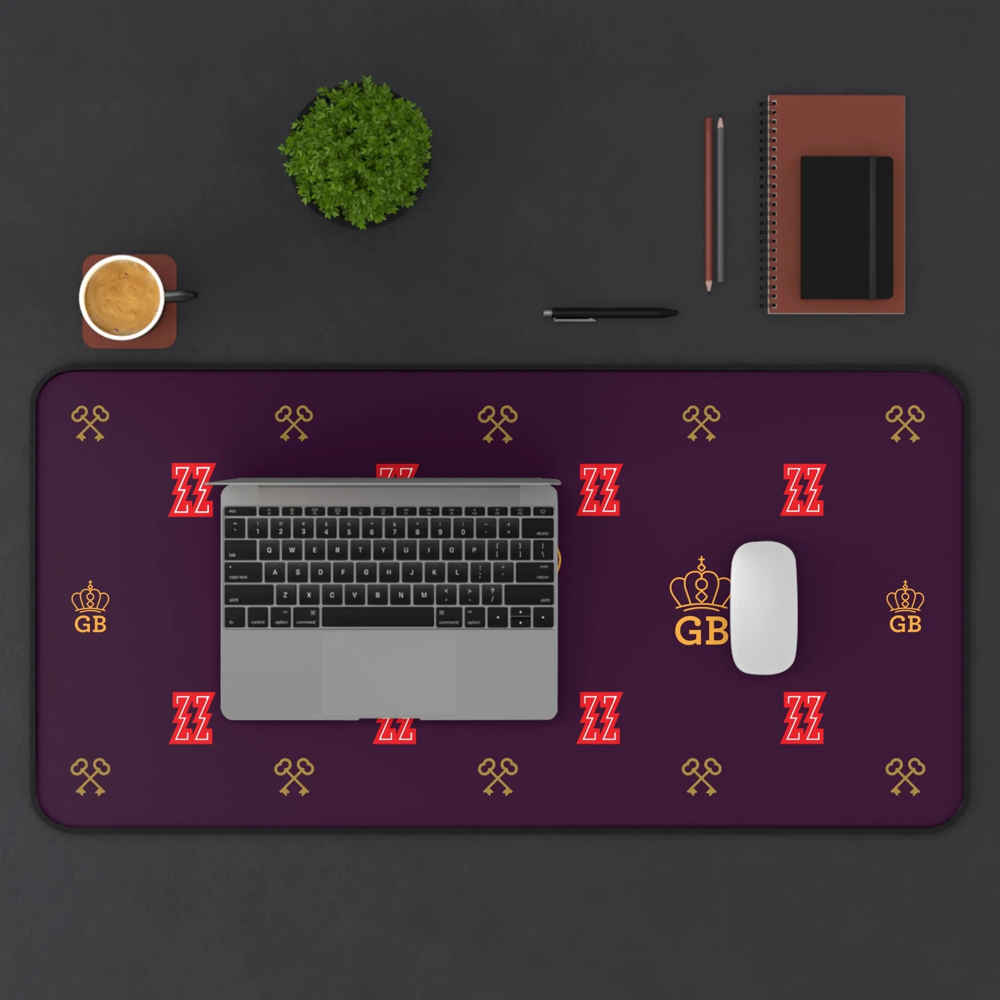 Grand Budapest Deep Aubergine Deskmat