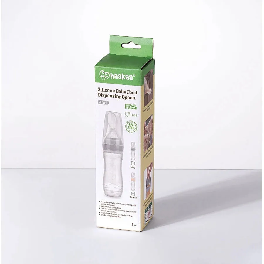 Haakaa Baby Food Dispensing Spoon (Grey)