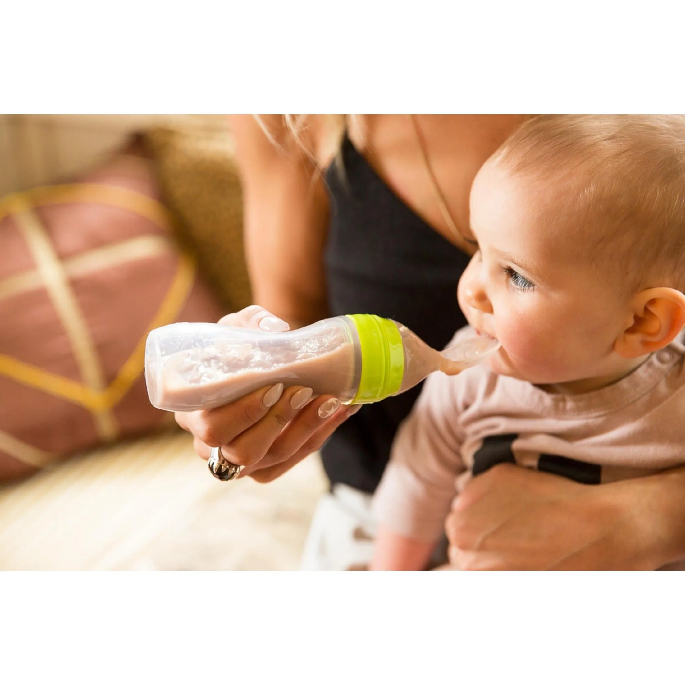 Haakaa Silicone Baby Food Dispensing Spoon with Cap 1 pk