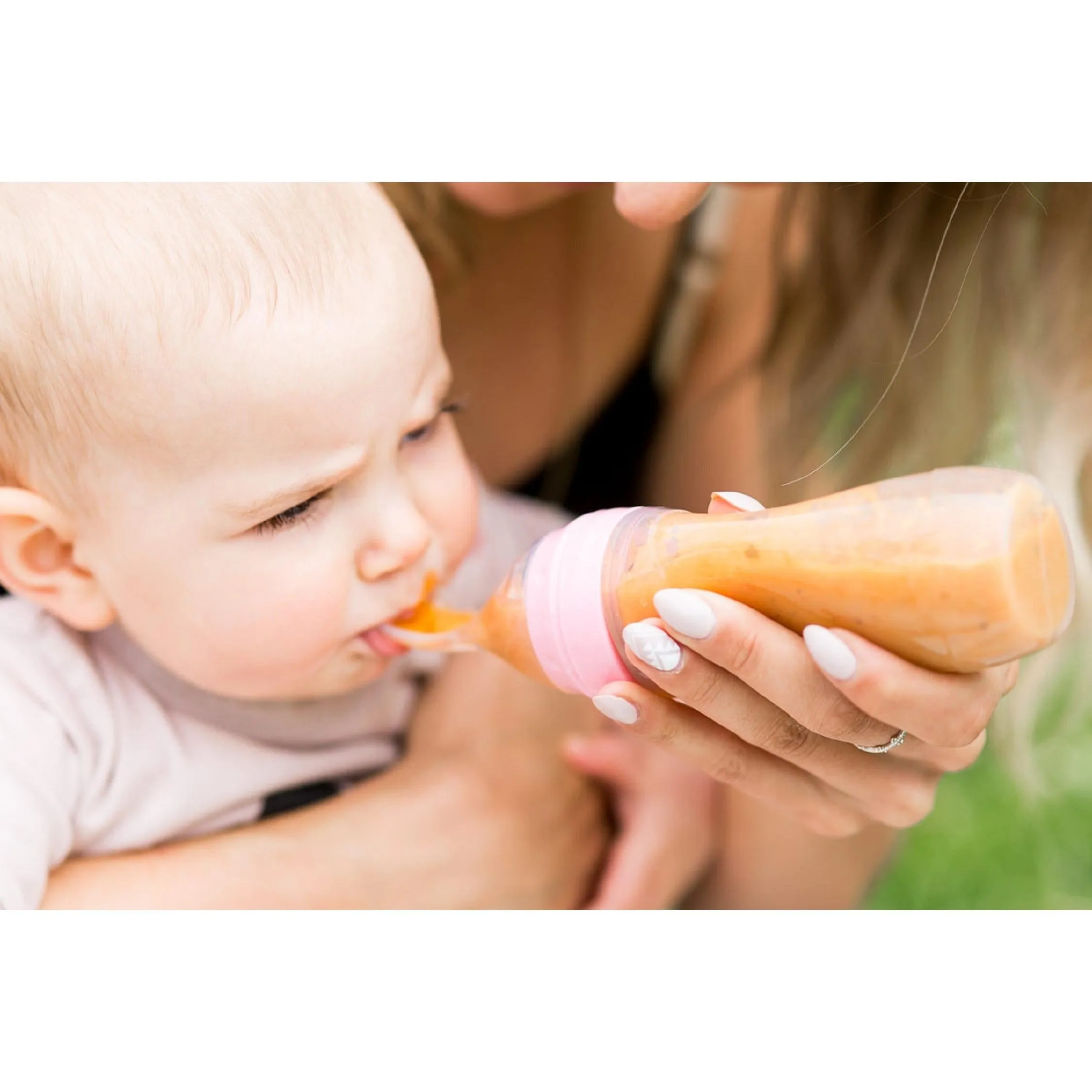 Haakaa Silicone Baby Food Dispensing Spoon with Cap 1 pk
