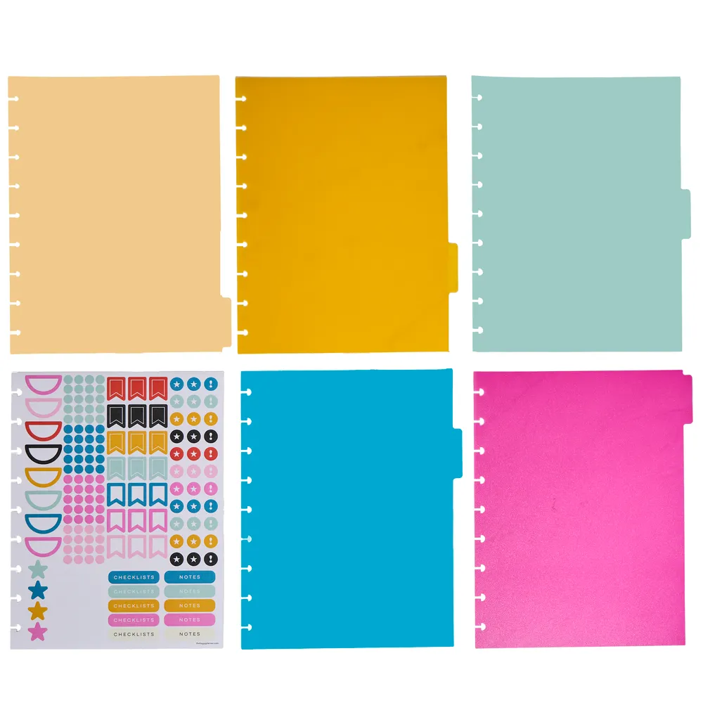 Happy Brights - Classic Plastic Dividers - 5 Pack