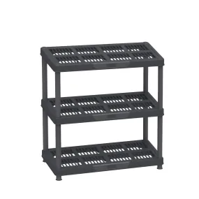Heavy Duty Multipurpose 3/4/5 Shelf Rack (98/141.5/185cm)(Black) - Easy Assemble, No Tools Required