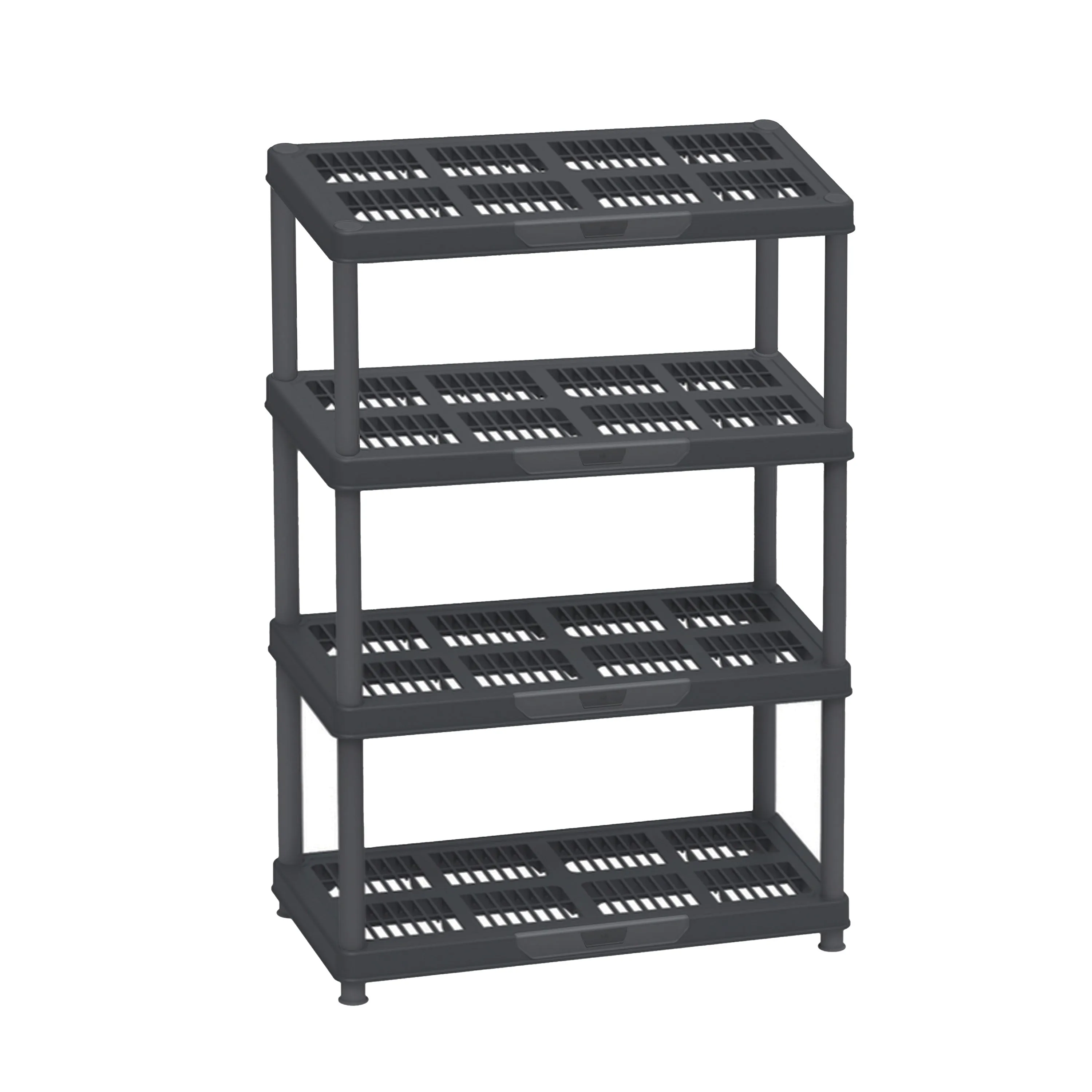 Heavy Duty Multipurpose 3/4/5 Shelf Rack (98/141.5/185cm)(Black) - Easy Assemble, No Tools Required