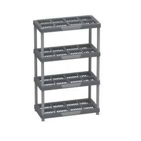 Heavy Duty Multipurpose 4/5 Shelf Rack (141.5/185cm)(Grey) - Easy Assemble, No Tools Required