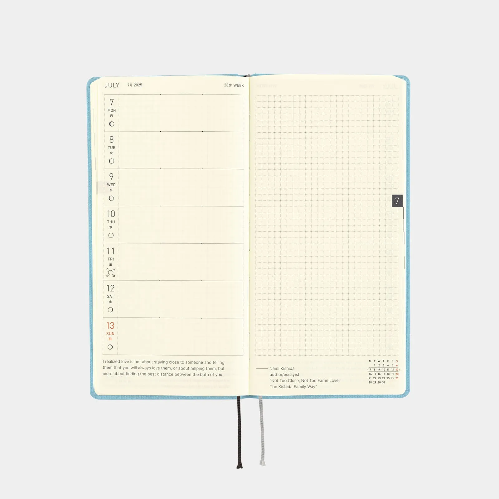 Hobonichi 2025 Weeks Colors Lemon Water