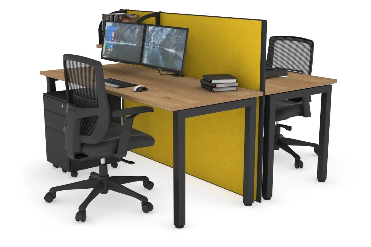 Horizon Quadro 2 Person Bench Square Legs Office Workstation [1600L x 700W]