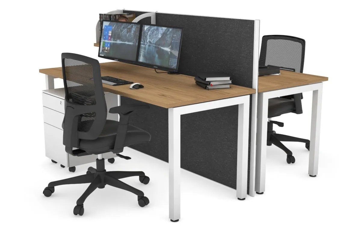 Horizon Quadro 2 Person Bench Square Legs Office Workstation [1600L x 700W]