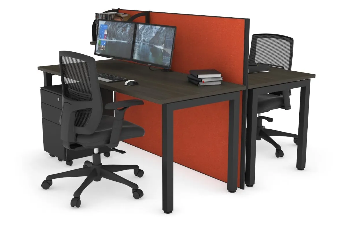 Horizon Quadro 2 Person Bench Square Legs Office Workstation [1600L x 700W]