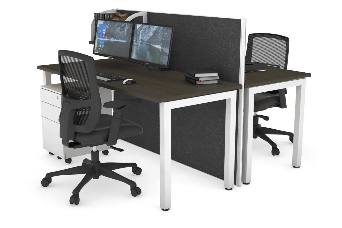 Horizon Quadro 2 Person Bench Square Legs Office Workstation [1600L x 700W]