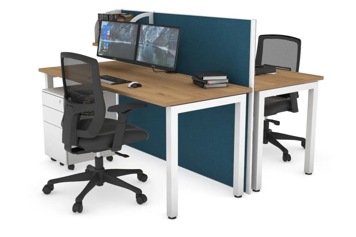 Horizon Quadro 2 Person Bench Square Legs Office Workstation [1600L x 700W]