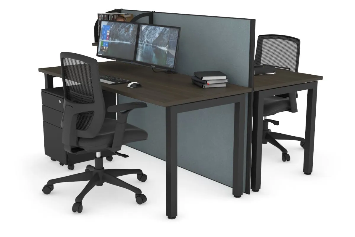 Horizon Quadro 2 Person Bench Square Legs Office Workstation [1600L x 700W]