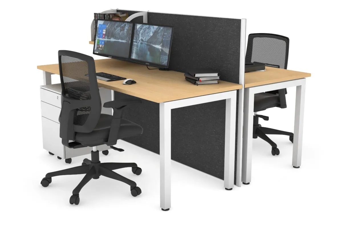 Horizon Quadro 2 Person Bench Square Legs Office Workstation [1600L x 700W]