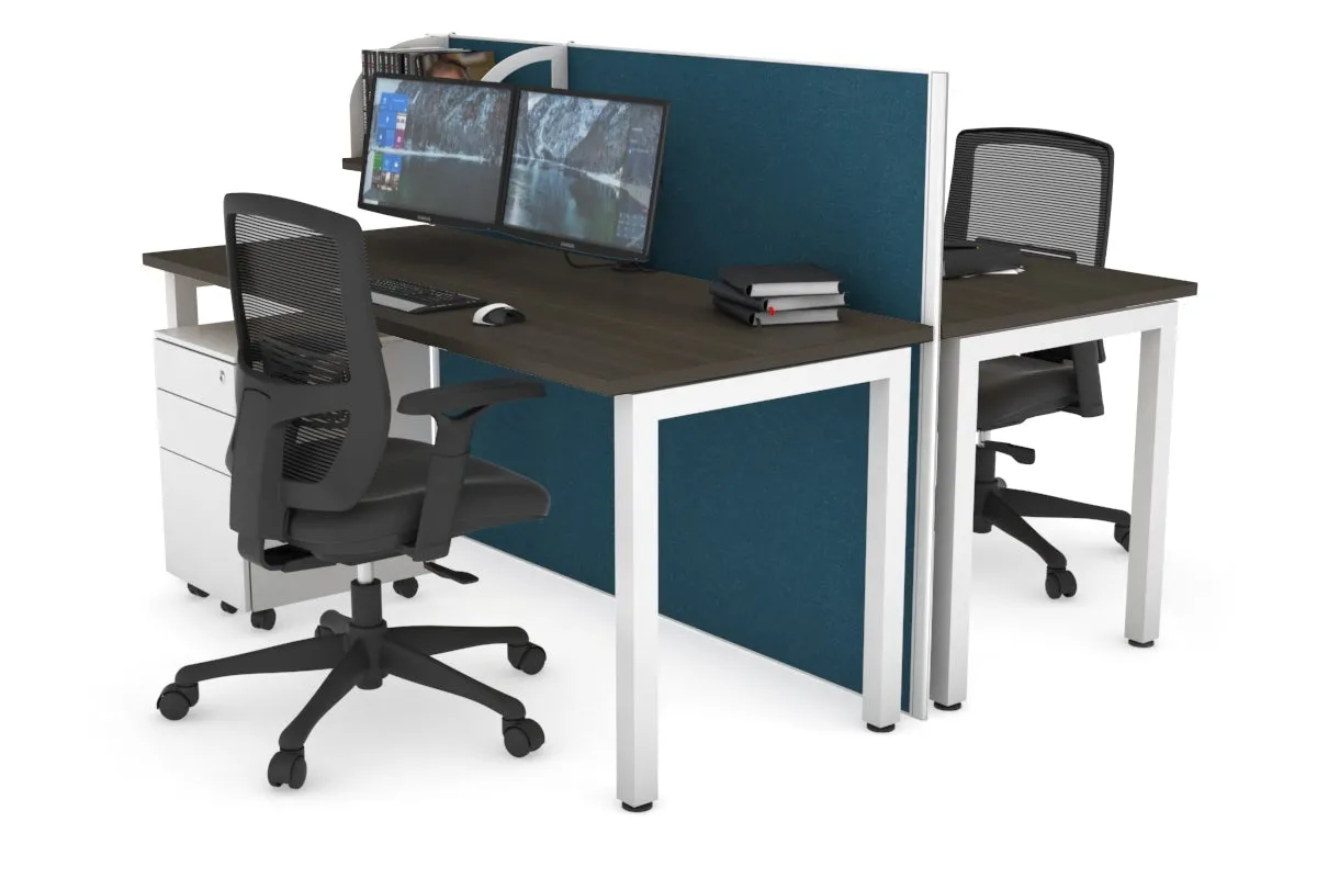 Horizon Quadro 2 Person Bench Square Legs Office Workstation [1600L x 700W]
