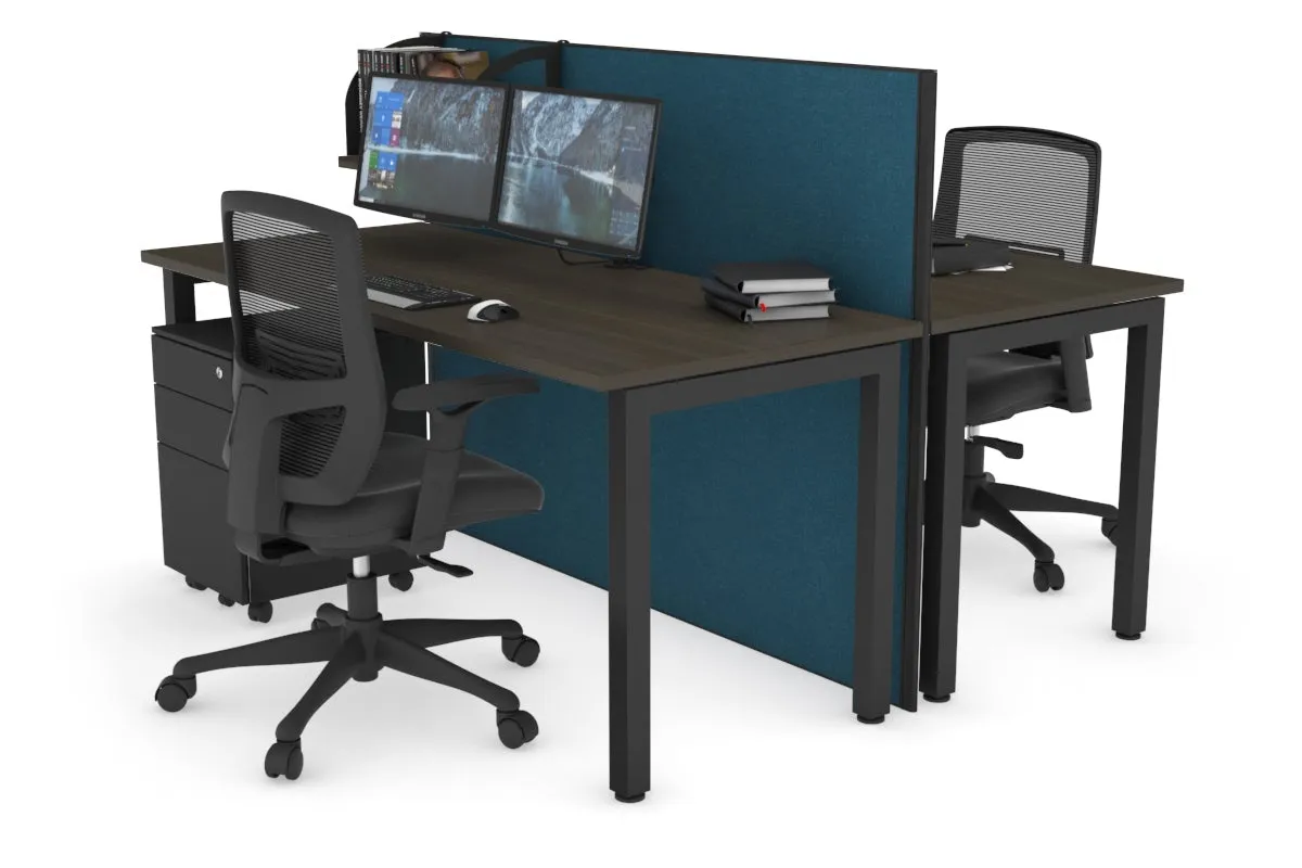 Horizon Quadro 2 Person Bench Square Legs Office Workstation [1600L x 700W]