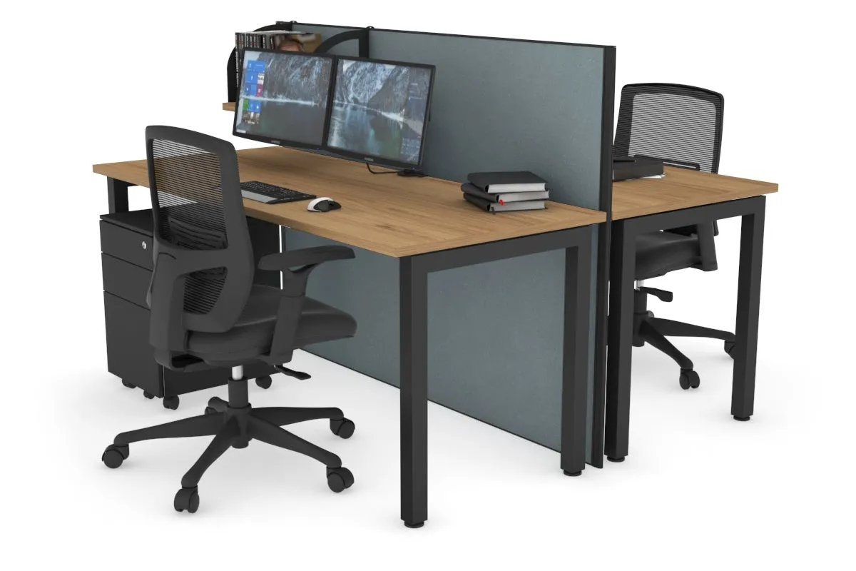 Horizon Quadro 2 Person Bench Square Legs Office Workstation [1600L x 700W]