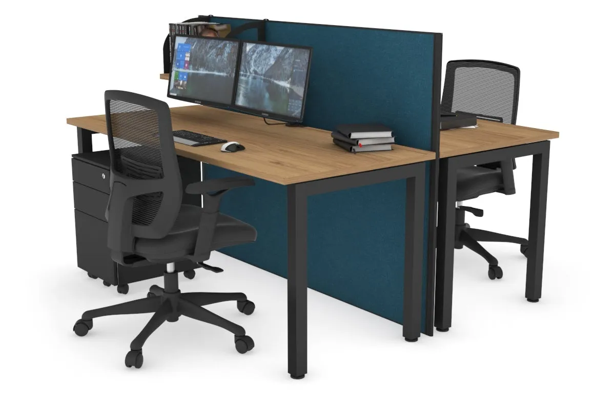 Horizon Quadro 2 Person Bench Square Legs Office Workstation [1600L x 700W]