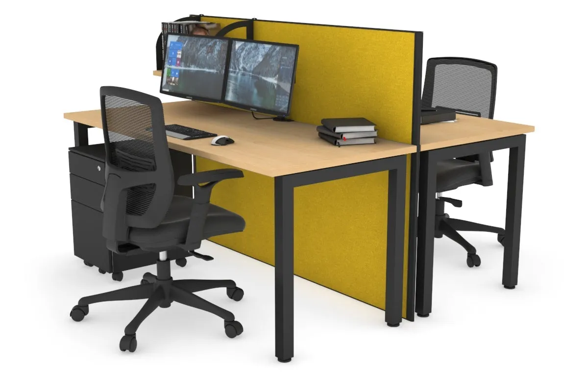 Horizon Quadro 2 Person Bench Square Legs Office Workstation [1600L x 700W]