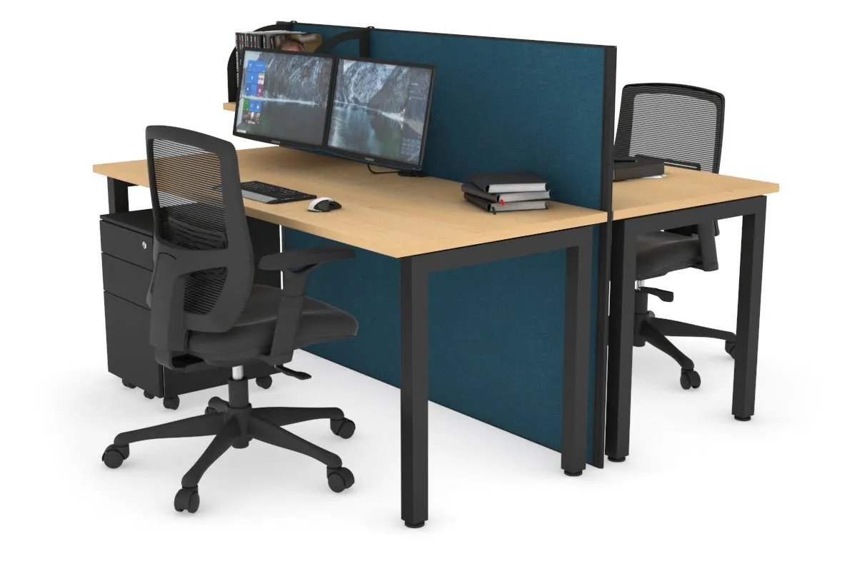 Horizon Quadro 2 Person Bench Square Legs Office Workstation [1600L x 700W]