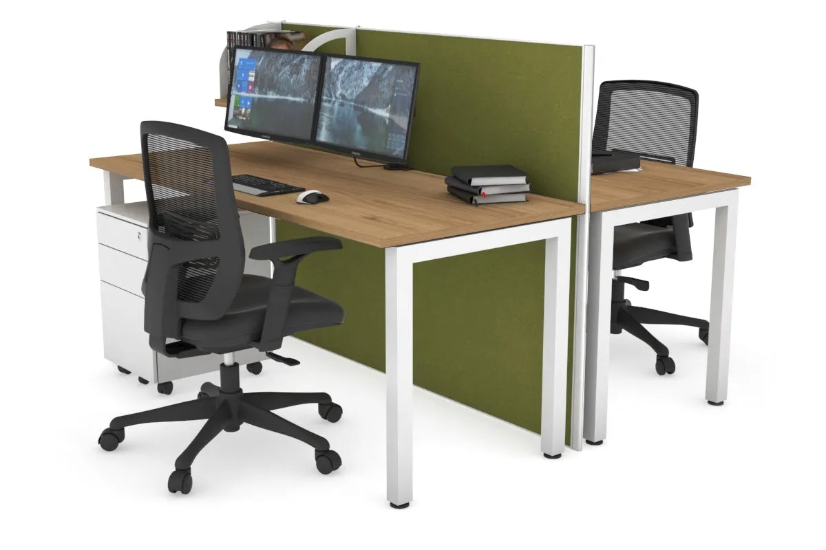 Horizon Quadro 2 Person Bench Square Legs Office Workstation [1600L x 700W]