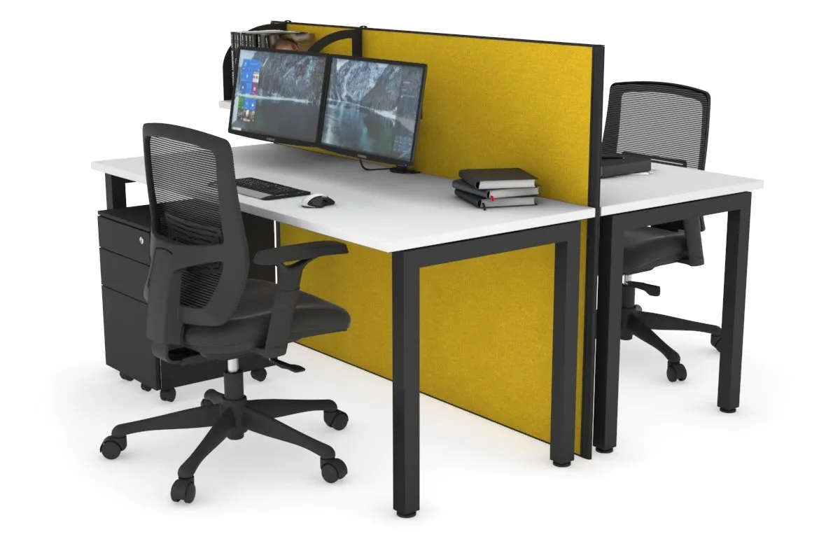 Horizon Quadro 2 Person Bench Square Legs Office Workstation [1600L x 700W]
