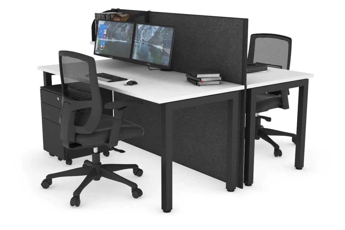 Horizon Quadro 2 Person Bench Square Legs Office Workstation [1600L x 700W]
