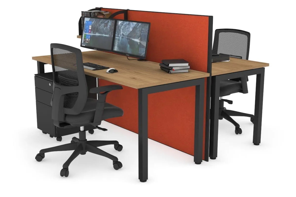 Horizon Quadro 2 Person Bench Square Legs Office Workstation [1600L x 700W]