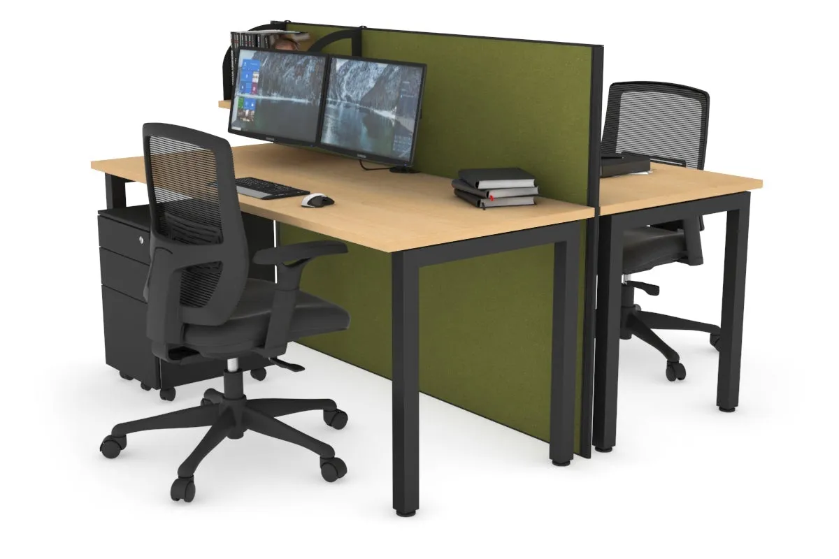 Horizon Quadro 2 Person Bench Square Legs Office Workstation [1600L x 700W]