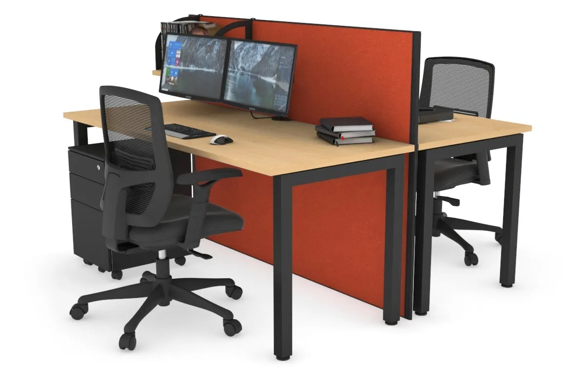 Horizon Quadro 2 Person Bench Square Legs Office Workstation [1600L x 700W]
