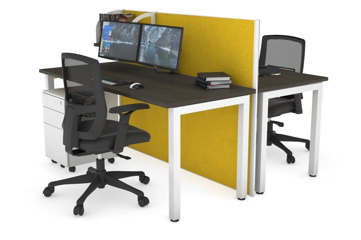 Horizon Quadro 2 Person Bench Square Legs Office Workstation [1600L x 700W]