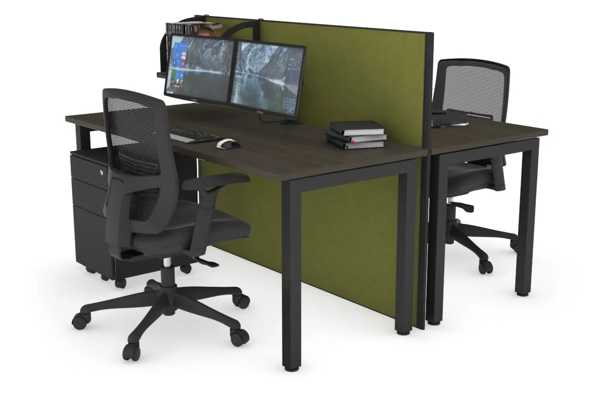 Horizon Quadro 2 Person Bench Square Legs Office Workstation [1600L x 700W]