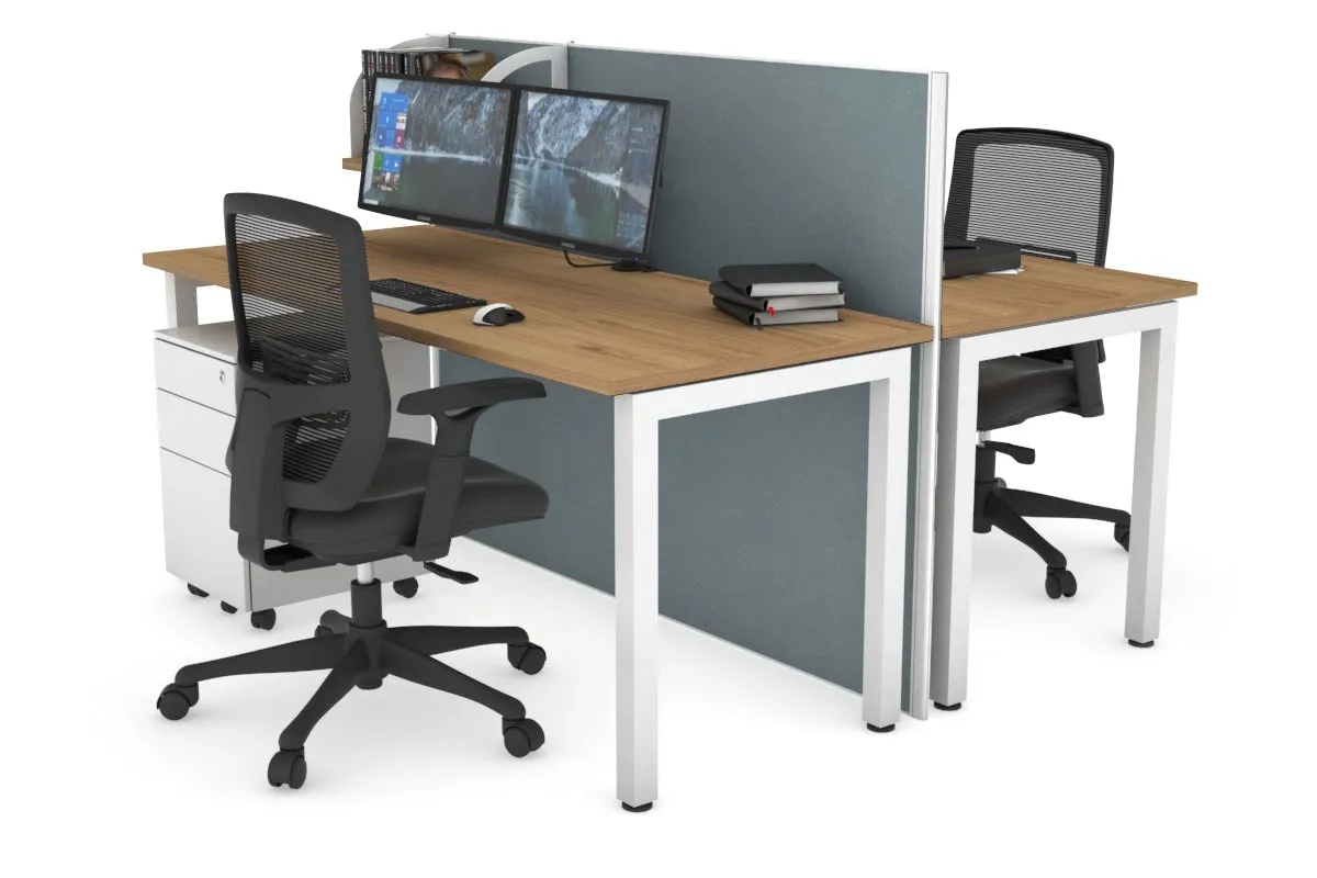 Horizon Quadro 2 Person Bench Square Legs Office Workstation [1600L x 700W]