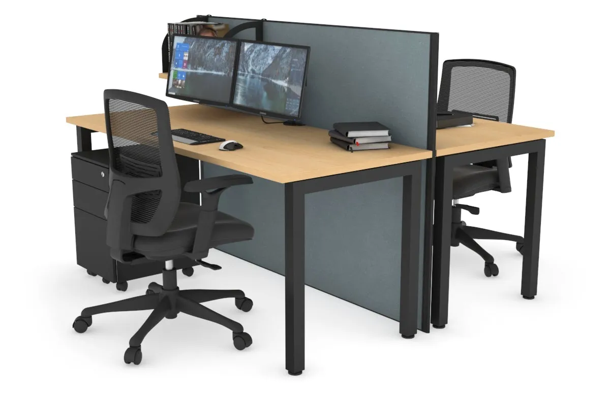 Horizon Quadro 2 Person Bench Square Legs Office Workstation [1600L x 700W]