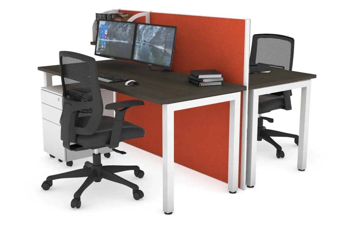 Horizon Quadro 2 Person Bench Square Legs Office Workstation [1600L x 700W]