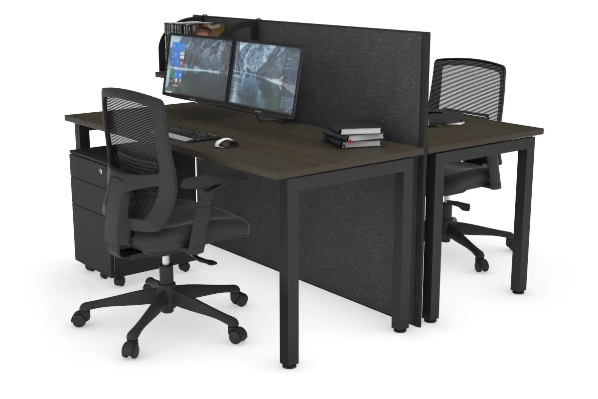Horizon Quadro 2 Person Bench Square Legs Office Workstation [1600L x 700W]