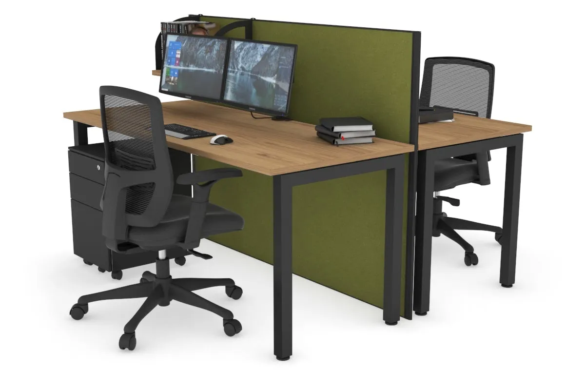 Horizon Quadro 2 Person Bench Square Legs Office Workstation [1600L x 700W]