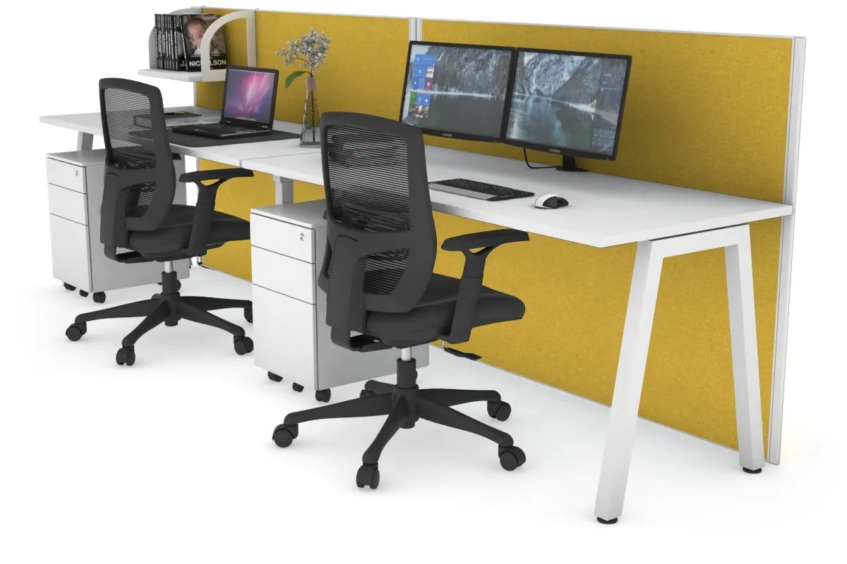 Horizon Quadro 2 Person Run A Legs Office Workstation [1400L x 700W]
