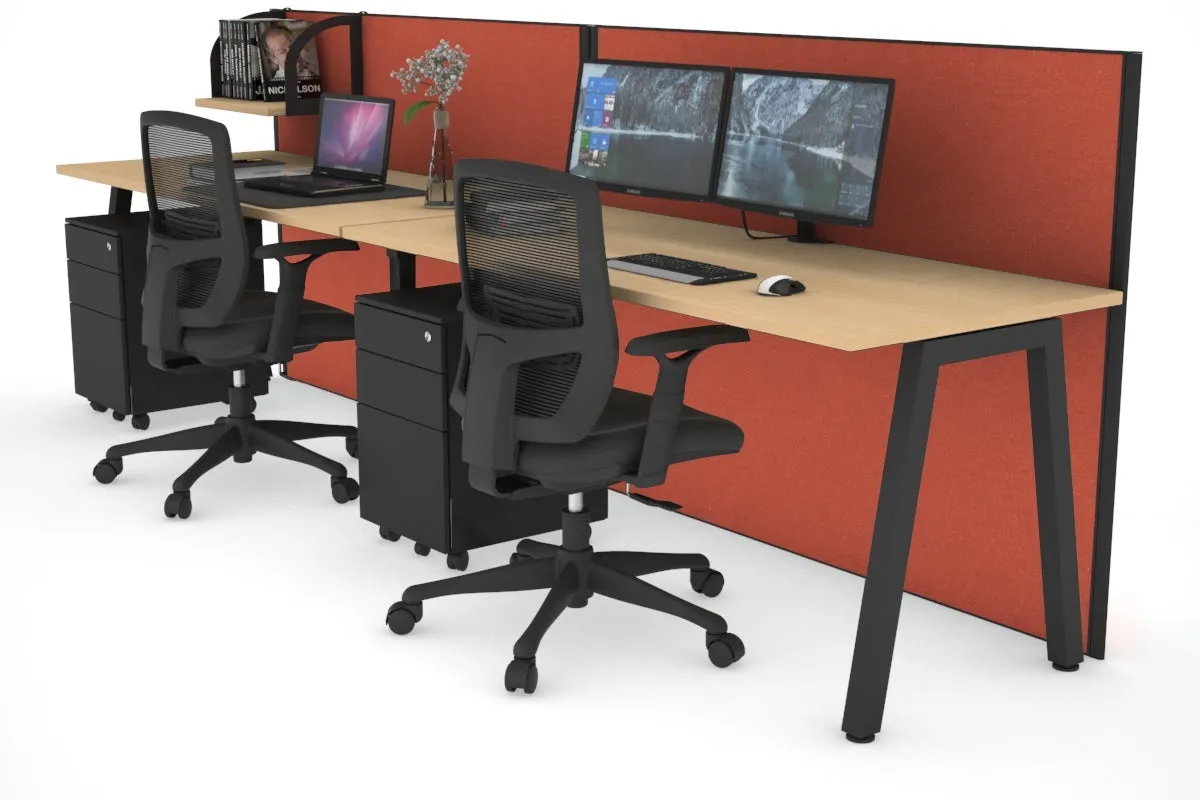 Horizon Quadro 2 Person Run A Legs Office Workstation [1400L x 700W]