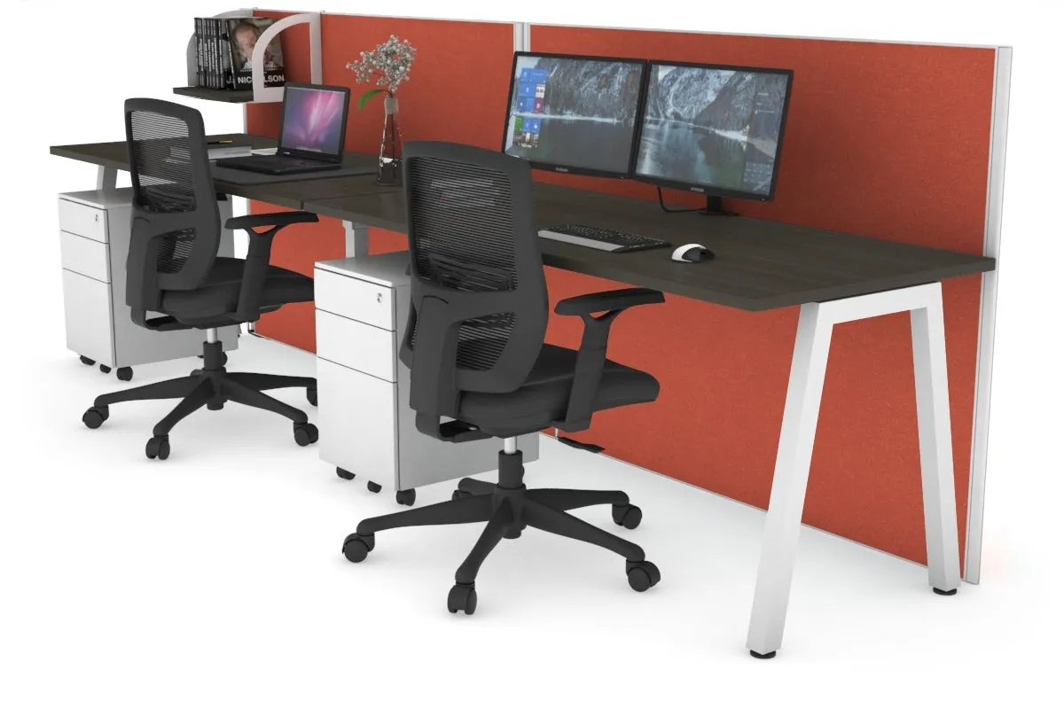Horizon Quadro 2 Person Run A Legs Office Workstation [1400L x 700W]