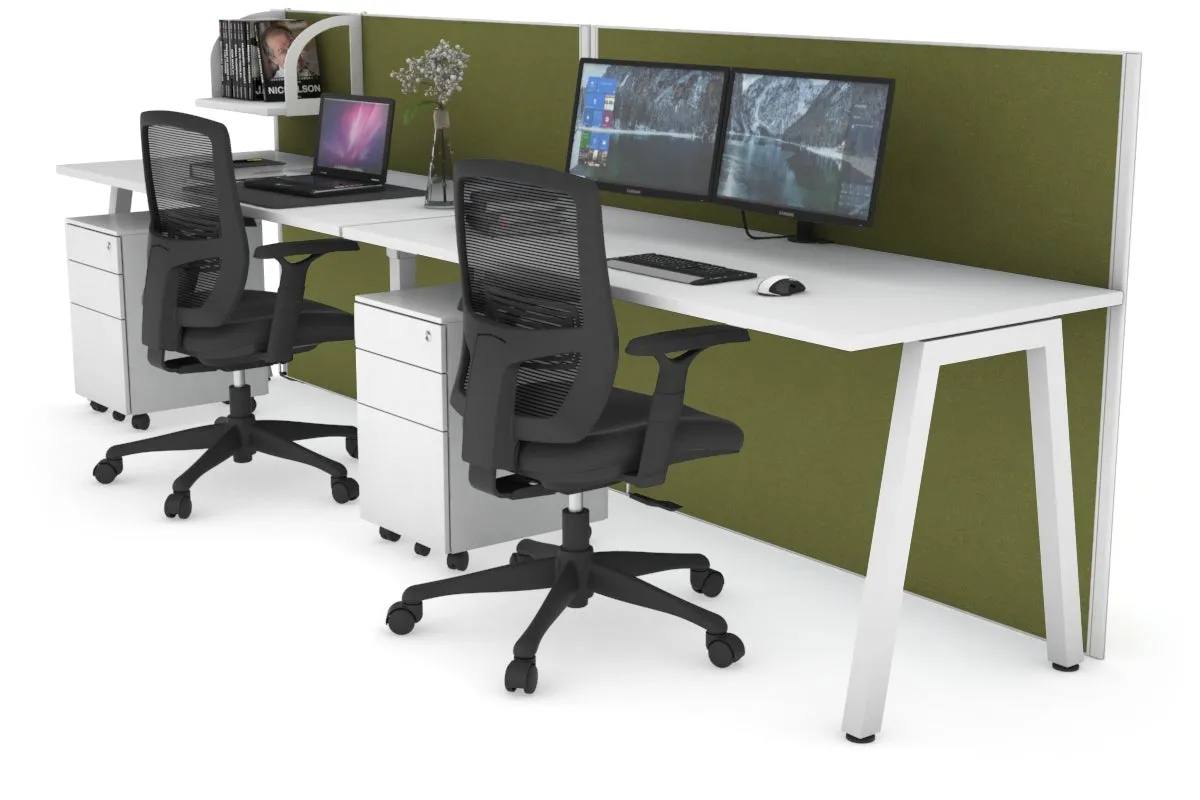 Horizon Quadro 2 Person Run A Legs Office Workstation [1400L x 700W]