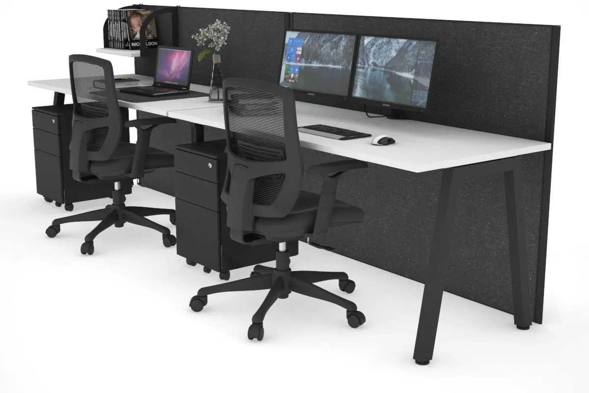 Horizon Quadro 2 Person Run A Legs Office Workstation [1400L x 700W]