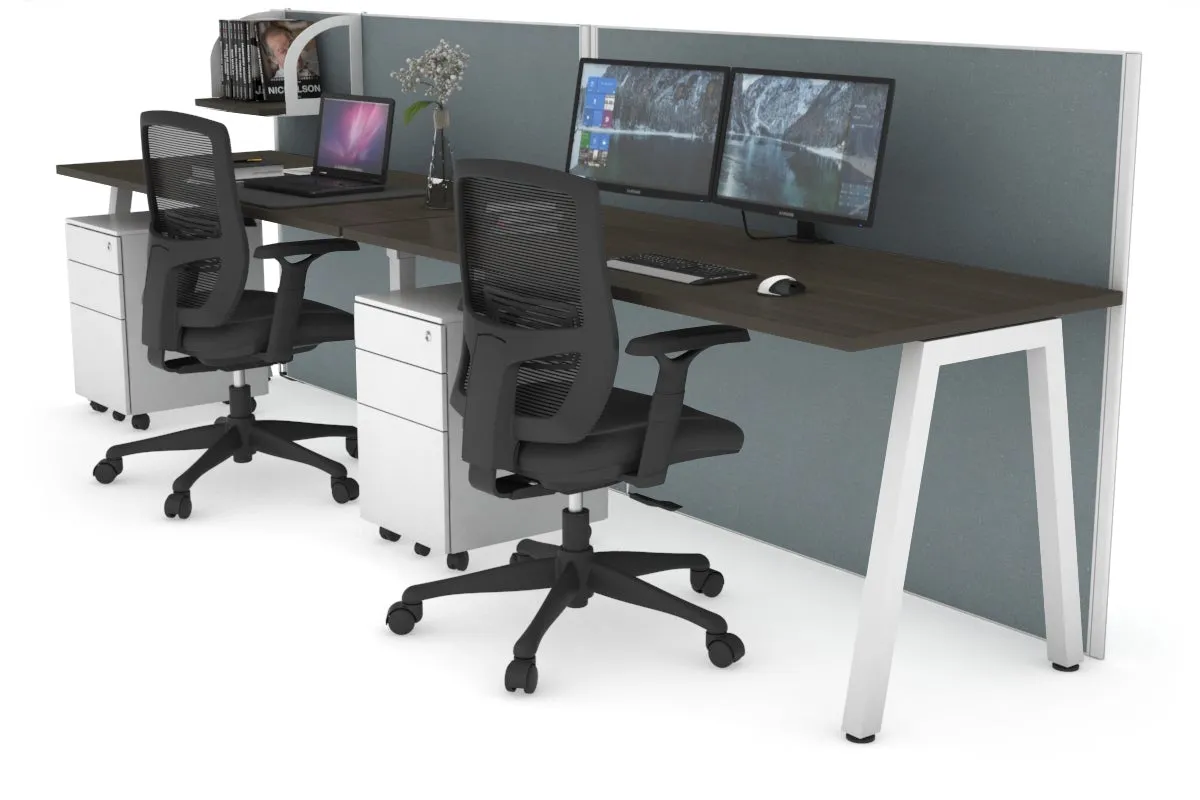 Horizon Quadro 2 Person Run A Legs Office Workstation [1400L x 700W]