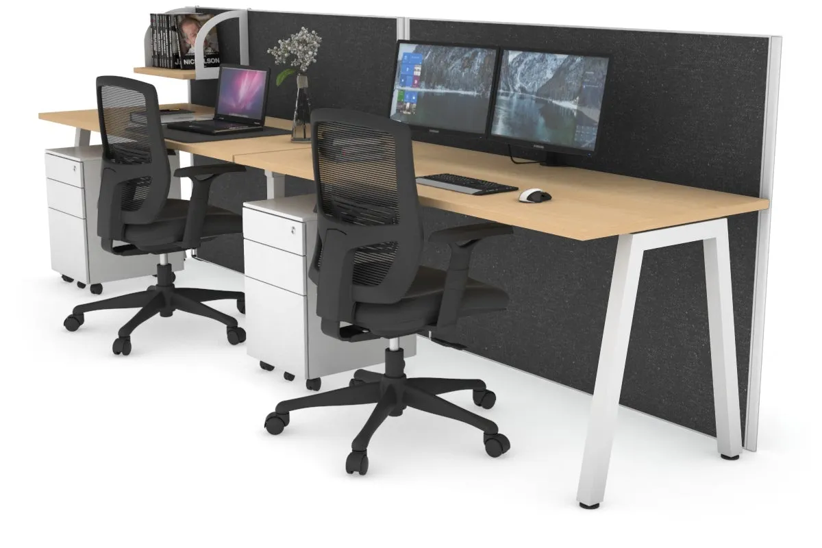 Horizon Quadro 2 Person Run A Legs Office Workstation [1400L x 700W]